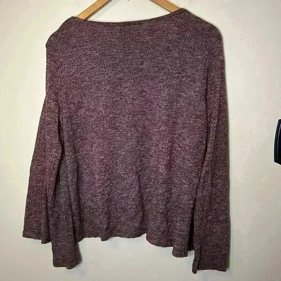 Gap 100% Cotton Burgundy Maroon Waterfall Front Cardigan Size M - Picture 5 of 5